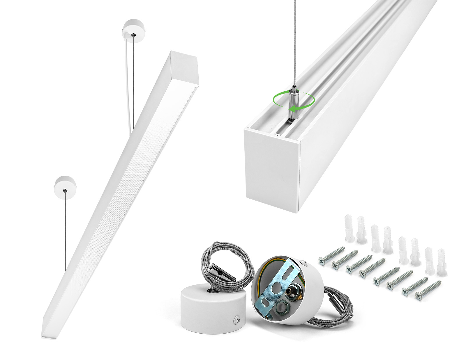 Lampa wisząca Schedar HL 30W 120cm 4000K Biała